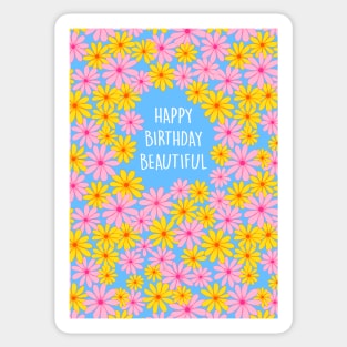 HBD BEAUTIFUL FLOWERS Sticker